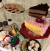 Corridor Beth Richardson crocheted food cakes.JPG