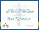 Beth Richardson Kundalini Reiki Level 1 Certificate.jpg